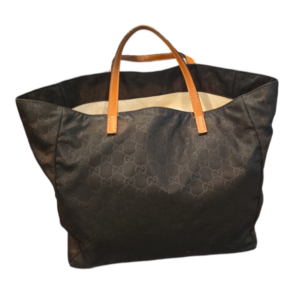 Gucci Nylon Tote brownish / Black some color discoloration - Picture 2 of 5